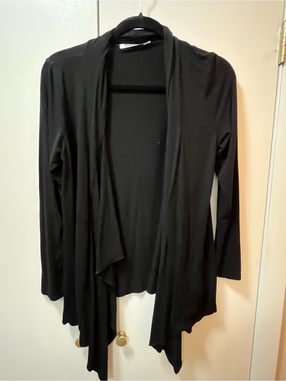 Black Open-Front Women's Cardigan Sweater